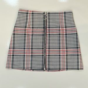 Plaid Zip Front Skirt from Forever 21❤️🖤